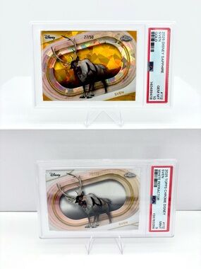 Topps Chrome Frozen Sven Gold Sapphire 27/50 PSA 10 & White Refractor 26/30 PSA9